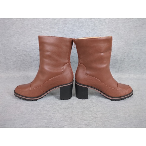 👯♀️Host Pick⚡️Chunky Heel Back Zip Ankle Boots - Picture 9 of 15